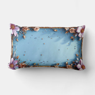Coussin Rectangle Cadre floral de mariage