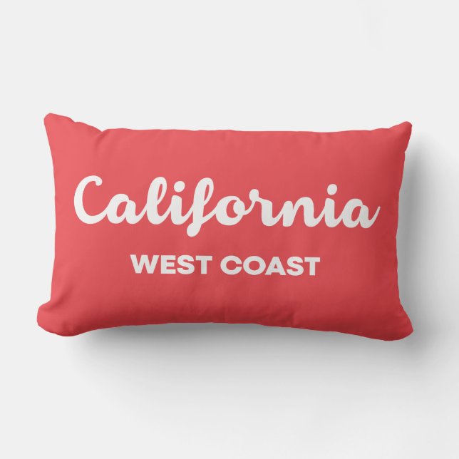 Coussin Rectangle Californie Côte Ouest Nice Design Texte (Recto)