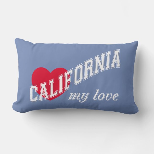 Coussin Rectangle Californie, mon amour (Recto)