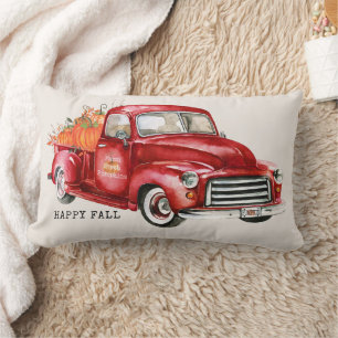 Coussin Rectangle Camion Rouge De Pommes De Terre De L'Automne Heure