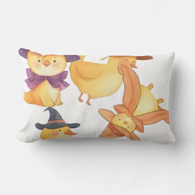 Coussin Rectangle Canard Sorcière (Recto)