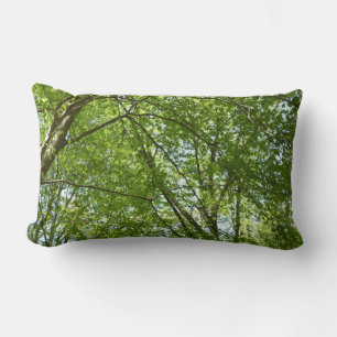 Coussin Rectangle Canopée du printemps Feuille Green Nature Scene