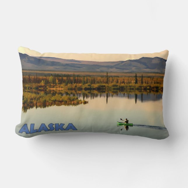 Coussin Rectangle Canot Alaska (Recto)