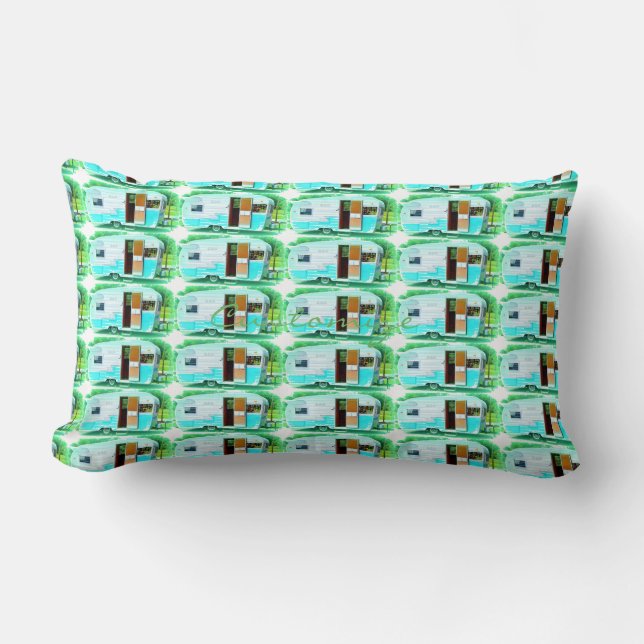 Coussin Rectangle caravane vintage classique (Recto)