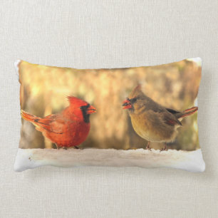 Coussin Rectangle Cardinaux en automne