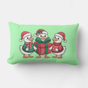 Coussin Rectangle Caricature de canards de Noël mignons Art-68105
