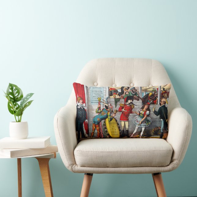 Coussin Rectangle Caricature Politique Italienne Des Interprètes De  (Chaise)