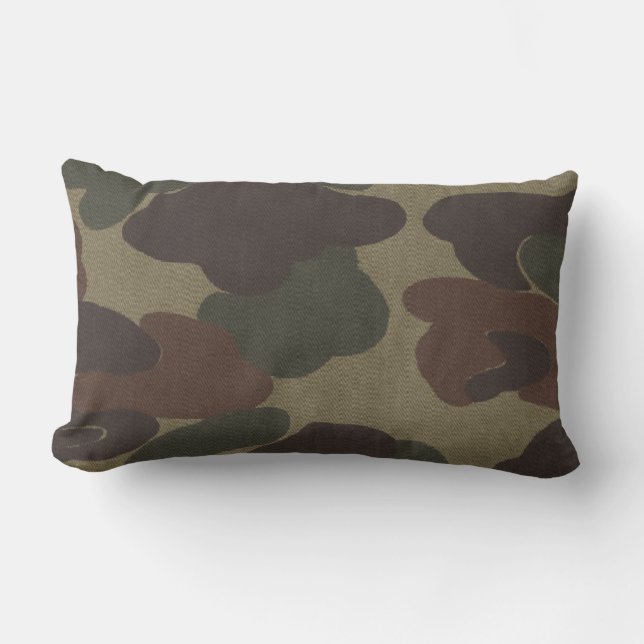 Coussin Rectangle Carreau Brown de MoJo d'enfants de Camo (Recto)