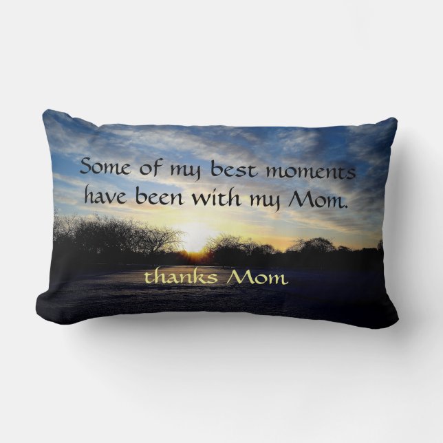 Coussin Rectangle Carreau de citation de maman (Recto)