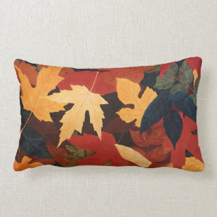 Coussin Rectangle Carreau de feuille d'automne