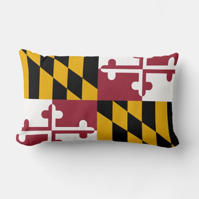 Coussin Rectangle Carreau de Lumbar de drapeau du Maryland (Recto)