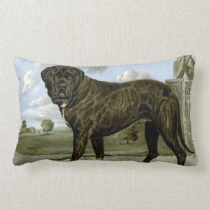 Coussin Rectangle Carreau de mastiff de l'anglais noir