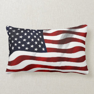 Coussin Rectangle Carreau de ondulation de motif de drapeau américa