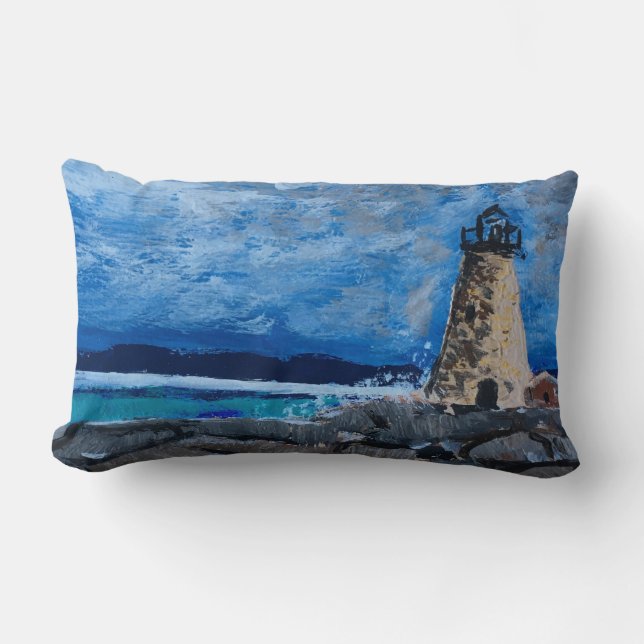 Coussin Rectangle Carreau de peinture de phare (Recto)