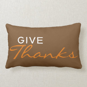 Coussin Rectangle Carreau de thanksgiving/automne "donnez mercis"
