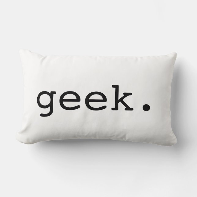 Coussin Rectangle Carreau de typographie de geek (Recto)