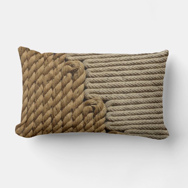 Coussin Rectangle Carreau d'impression de corde (Recto)