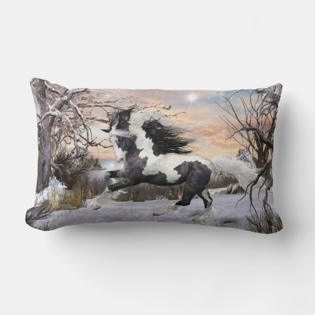 Coussin Rectangle Carreau gitan de cheval de Vanner (Recto)