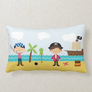Coussin Rectangle Carreau mignon de garçon de pirates