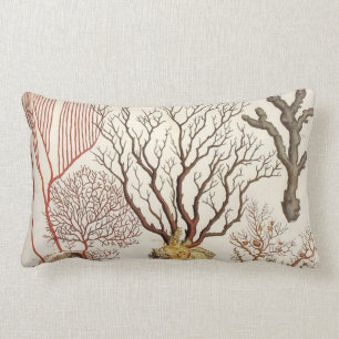 Coussin Rectangle Carreau nautique de corail de Lumbar de plage de