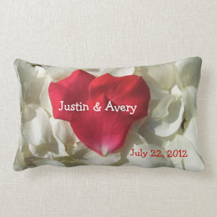 Coussin Rectangle Carreau personnalisé d'anniversaire de mariage