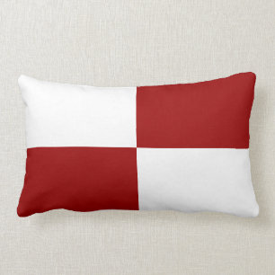 Coussin Rectangle Carreau rouge et blanc de rectangles