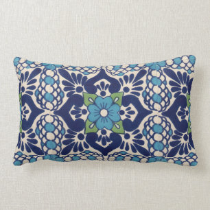 Coussin Rectangle Carreaux doubles faces de tuile de Talavera de