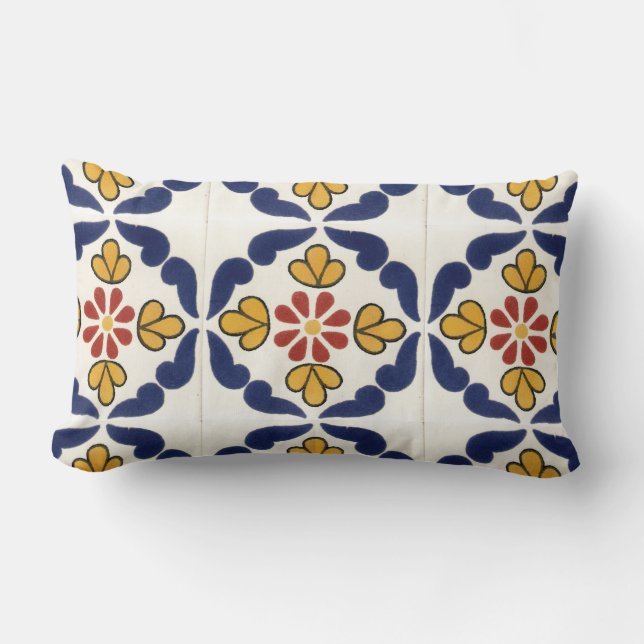 Coussin Rectangle Carreaux doubles faces de tuile de Talavera de (Recto)
