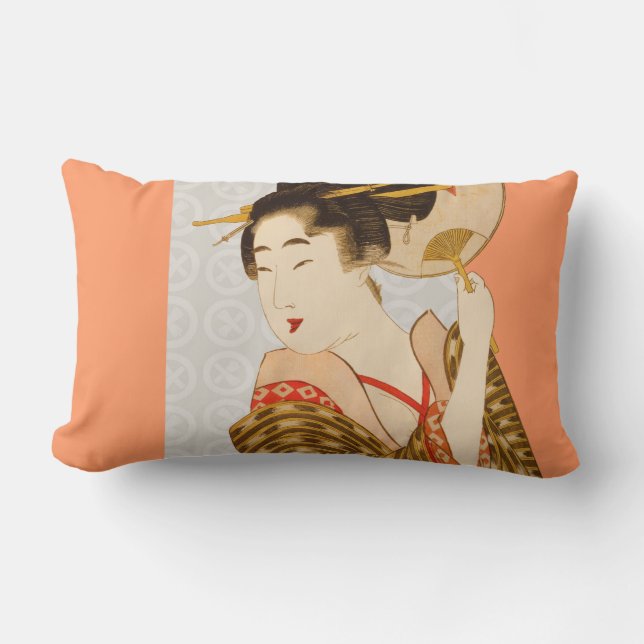 Coussin Rectangle Carreaux japonais de conception d'art (Recto)