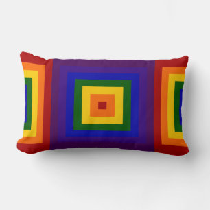 Coussin Rectangle Carrés arc-en-ciel