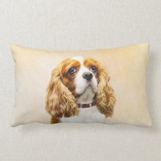 Coussin Rectangle Cavalier Le Roi Charles Spaniel Peinture originale