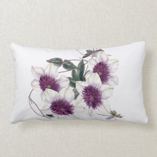 Coussin Rectangle Centre Clematis Clematis Clematis - Lumbar en int