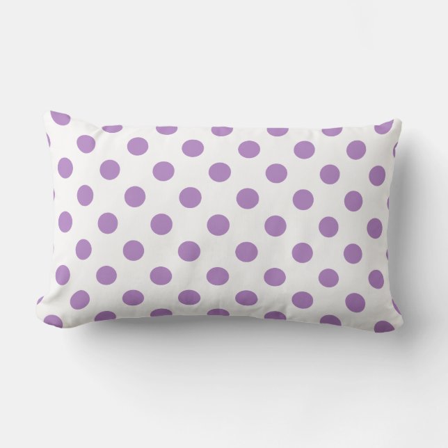 Coussin Rectangle Cercles Pois violet de chardon (Recto)