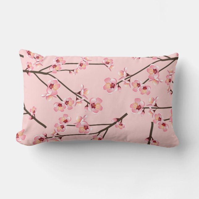 Coussin Rectangle Cerisier en fleurs (Recto)