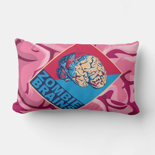 Coussin Rectangle Cerveau Zombie (Recto)