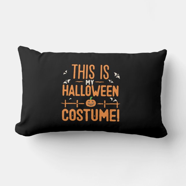 Coussin Rectangle C'est mon costume d'Halloween  (Recto)