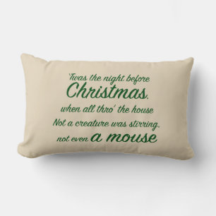 Coussin Rectangle 'C'était la nuit avant l'Oreiller de Noël