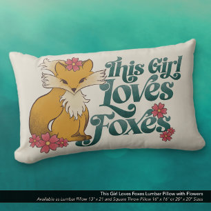 Coussin Rectangle Cette fille adore les renards
