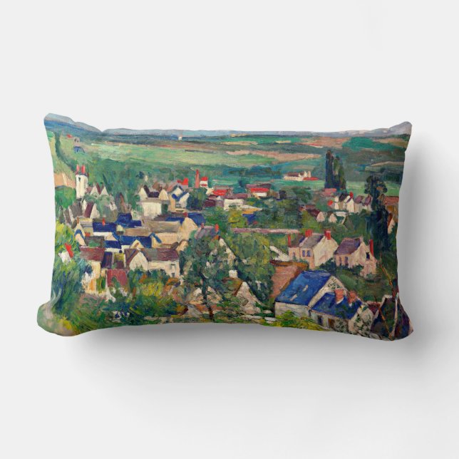 Coussin Rectangle Cezanne - Auvers, Vue panoramique, (Recto)