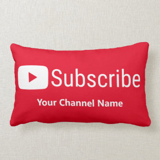 Coussin Rectangle Chaîne d'abonnement Youtuber