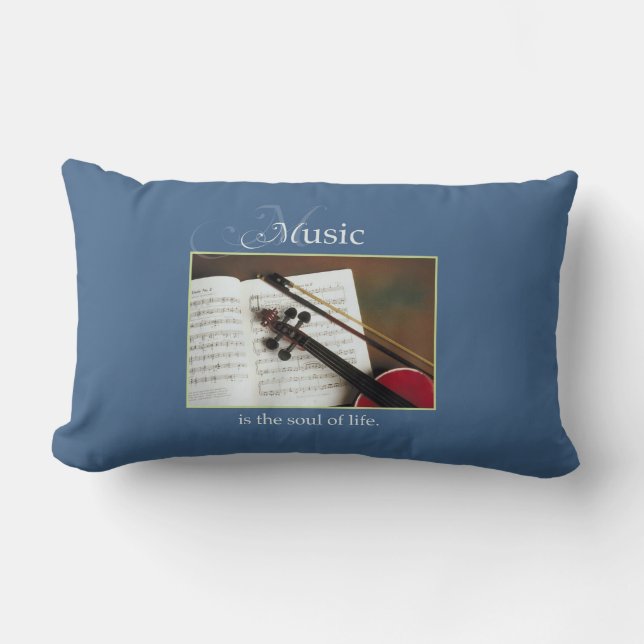 Coussin Rectangle Chaînes de musique, L'âme de la vie, Traditionnel (Recto)
