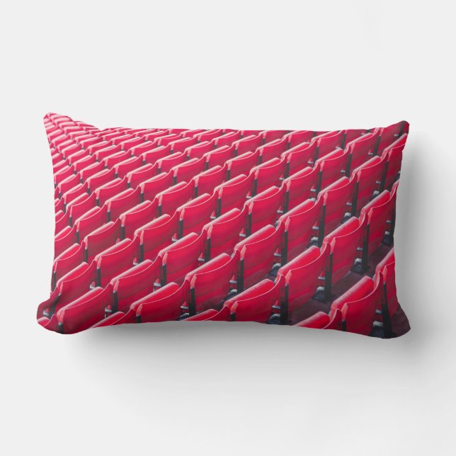 Coussin Rectangle Chaises de théâtre rouges (Recto)