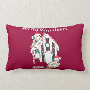 Coussin Rectangle Chalet Beaver de Noël