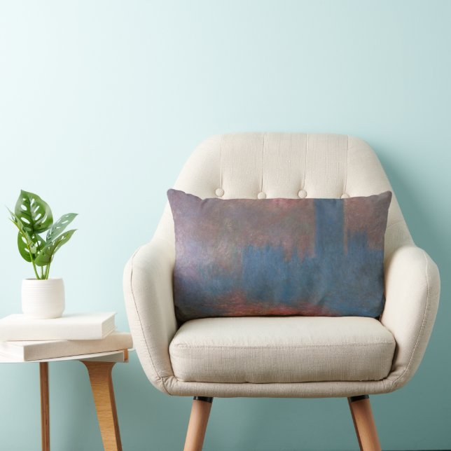 Coussin Rectangle Chambres du Parlement, Londres par Claude Monet (Chaise)