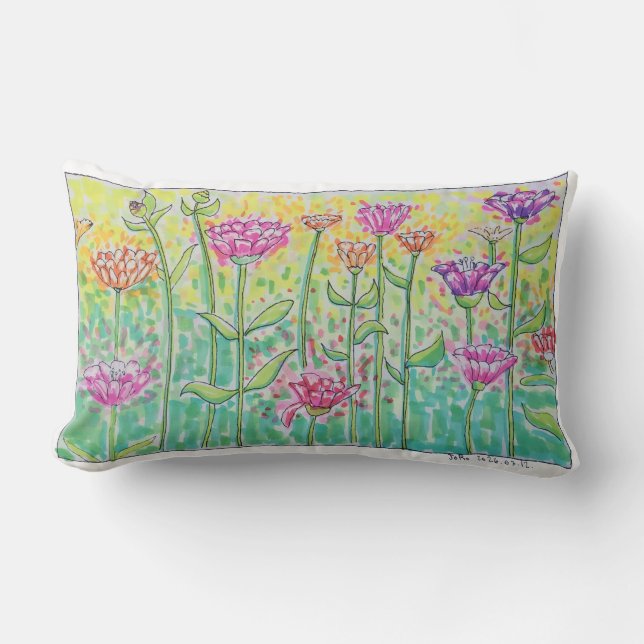 Coussin Rectangle Champ de Fleurs (Recto)