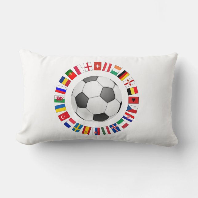 Coussin Rectangle Championnat d'Europe de football 2016 (Recto)