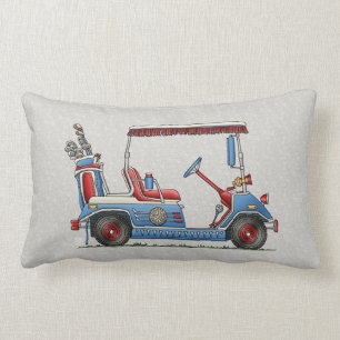 Coussin Rectangle Chariot de golf mignon