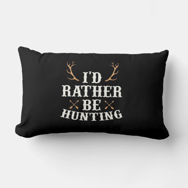 Coussin Rectangle Chasseur Préférerait Chasser (Recto)