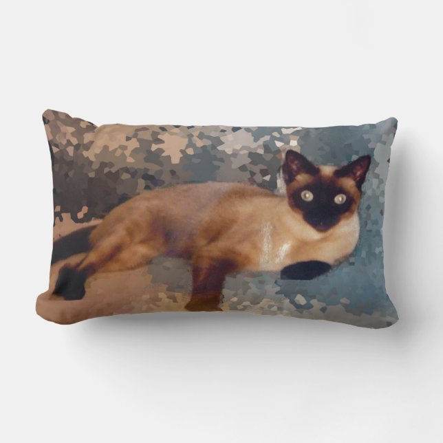 Coussin Rectangle Chat siamois (Recto)