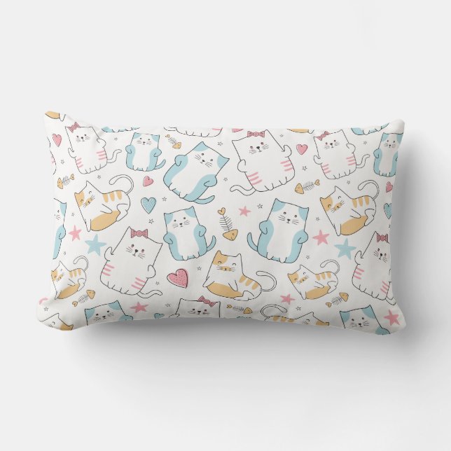 Coussin Rectangle Chats mignons (Recto)